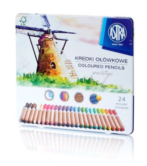 Kredki ołówkowe 24 kolory ASTRA PRESTIGE