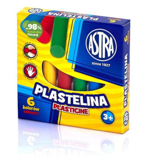 Plastelina 6 kolorów - Astra