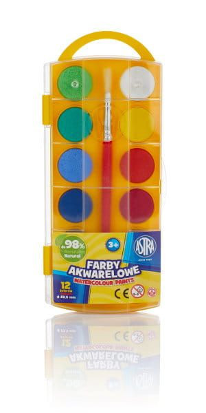 Farby akwarelowe 12 kolorów ASTRA