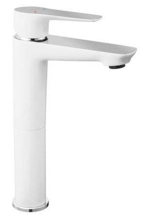 Adore Bateria Umywalkowa, Nablatowa, Chrom/biały