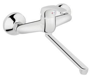 Basic Bateria Zlewozmywakowa Ścienna, Chrom