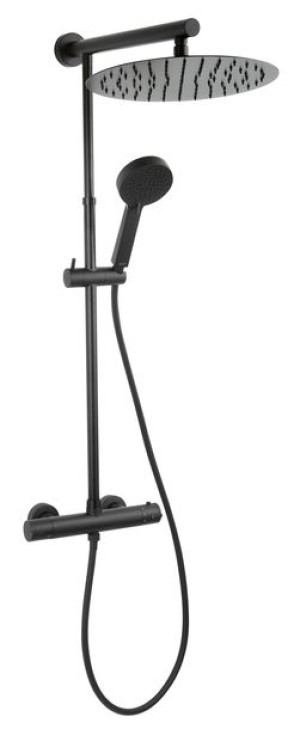 Trevi Black Zestaw Natryskowy Z Baterią Termostatyczną, Czarny