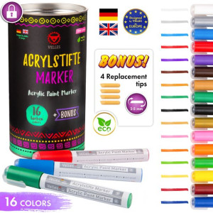 MARKERY AKRYLOWE PISAKI Flamastry Mazaki Promarkery Art Pro 16szt