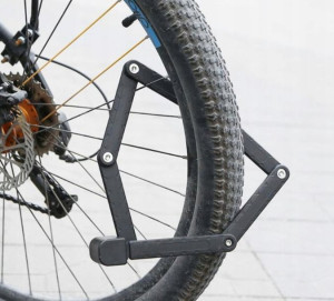 SKŁADANE ZAPIĘCIE ROWEROWE BLOKADA ROWEROWA STAL Zabezpieczenia rowerowe