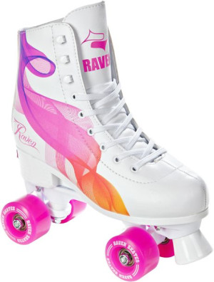 Klasyczne Retro Wrotki Regulowane RAVEN Serena Orange/Pink 31-34