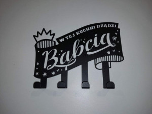 Wieszak metalowy ścienny DZIEŃ BABCI