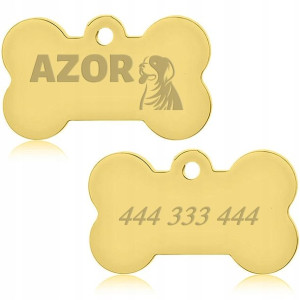 Adresówka dla Psa Kość Telefon Grawer Urocze Wzory