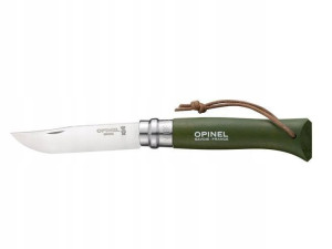 Opinel Nóż Colorama 08 Khaki+ rzemień