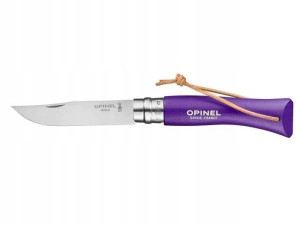 Opinel Nóż Colorama 07 Violet rzemień