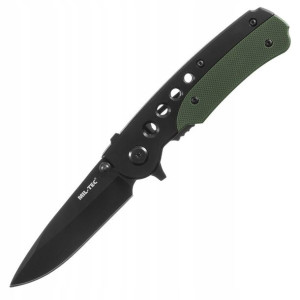 Nóż składany Mil-Tec One-Hand Black Olive (1530500