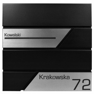 Skrzynka Na Listy Pocztę Tuba Czarna + Adres Stal