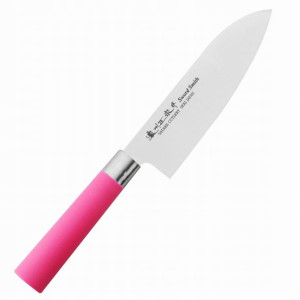Satake Macaron Pink Nóż Santoku 17 cm