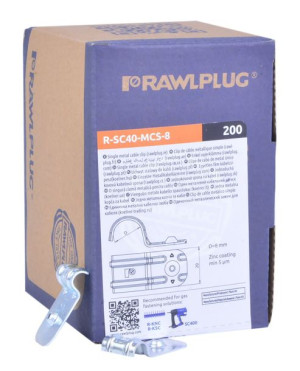 Rawlplug Pojedynczy Uchwyt Kablowy Sc40 8mm