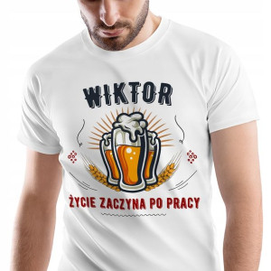 T-Shirt Męski Dla Wiktora Koszulka L Prezent