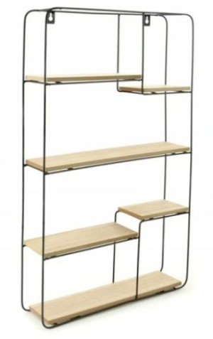 Ścienna półka LOFT metalowa 4 Poziomy 40x70 cm
