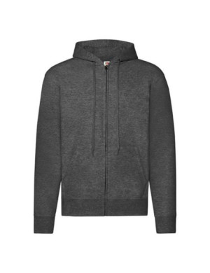 Fruit of the Loom Bluza męska classic z kapturem i zamkiem g.melanż (HD) XL