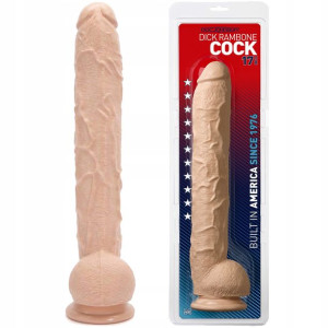 Duży sztuczny penis na przyssawce. Realistyczny