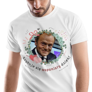 T-Shirt Męski Donald Tusk Tuska L na XL Prezent