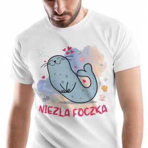 T-Shirt Męski Foczki Koszulka M Prezent