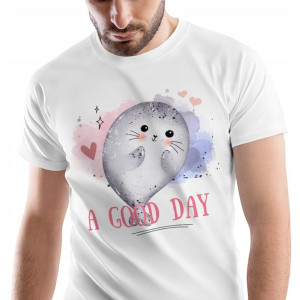 T-Shirt Męski Foczki Koszulka M Prezent