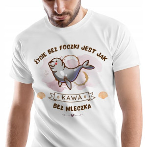 T-Shirt Męski Foczki Koszulka S Prezent