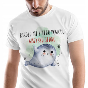 T-Shirt Męski Foczki Koszulka XL Prezent