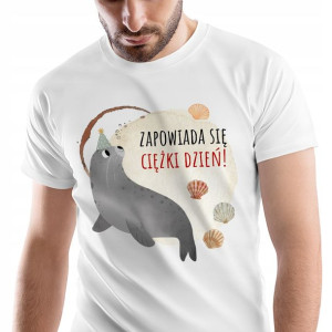 T-Shirt Męski Foczki Koszulka XL Prezent