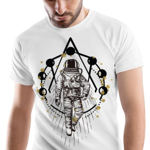 T-Shirt Męski Galaxy Astro Koszulka S Prezent