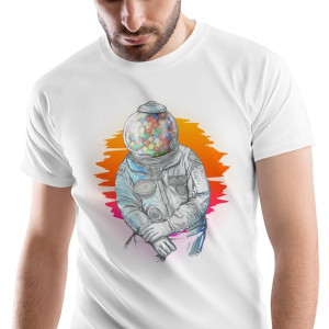 T-Shirt Męski Galaxy Astro Koszulka XXL Prezent
