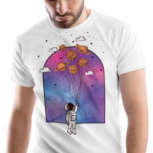 T-Shirt Męski Galaxy Astro Koszulka XXL Prezent