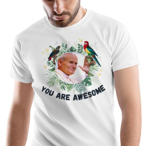 T-Shirt Męski Jan Paweł Koszulka L Prezent