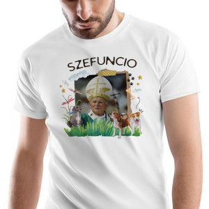 T-Shirt Męski Jan Paweł Koszulka S Prezent