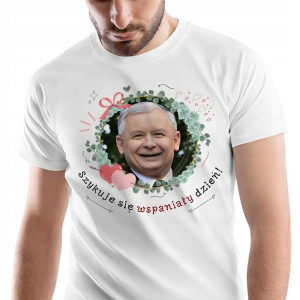 T-Shirt Męski Kaczyński Koszulka L Prezent