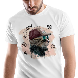 T-Shirt Męski Kotki Kotek Koszulka L Prezent