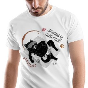 T-Shirt Męski Kotki Kotek Koszulka L Prezent