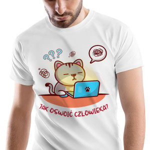 T-Shirt Męski Kotki Kotek Koszulka S Prezent