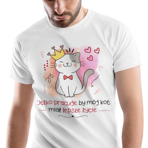 T-Shirt Męski Kotki Kotek Koszulka XL Prezent