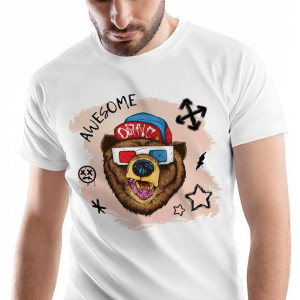 T-Shirt Męski Misie Misiaczki Koszulka L Prezent