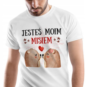 T-Shirt Męski Misie Misiaczki Koszulka S Prezent