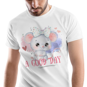 T-Shirt Męski Myszki Myszka Koszulka L Prezent