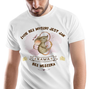 T-Shirt Męski Myszki Myszka Koszulka M Prezent