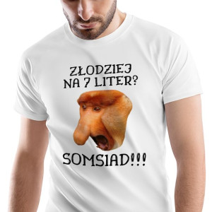 T-Shirt Męski Nosacz Janusz Śmieszne Na M Prezent
