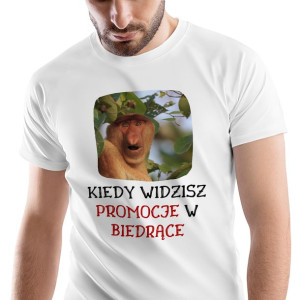 T-Shirt Męski Nosacz Janusz Śmieszne Na S Prezent