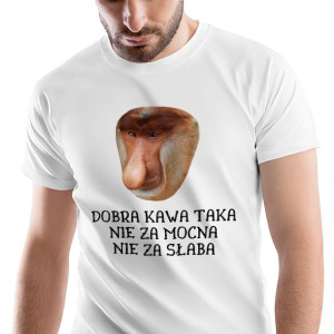 T-Shirt Męski Nosacz Janusz Śmieszne Na S Prezent
