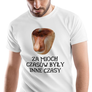 T-Shirt Męski Nosacz Janusz Śmieszne Na XL Prezent