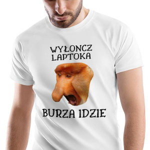 T-Shirt Męski Nosacz Janusz Śmieszne Na XL Prezent