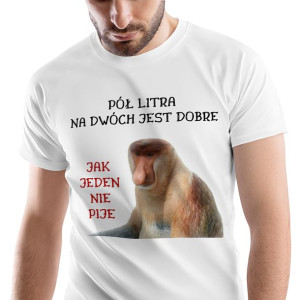 T-Shirt Męski Nosacz Janusz Śmieszne Na XL Prezent