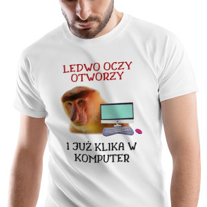 T-Shirt Męski Nosacz Janusz Śmieszne Na XL Prezent