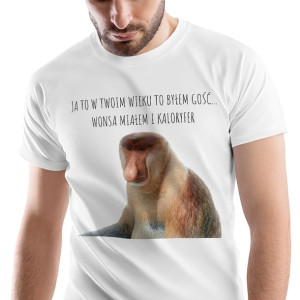 T-Shirt Męski Nosacz Janusz Śmieszne Prezent