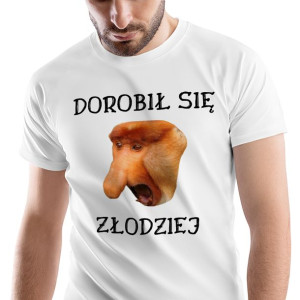 T-Shirt Męski Nosacz Janusz Śmieszne Prezent